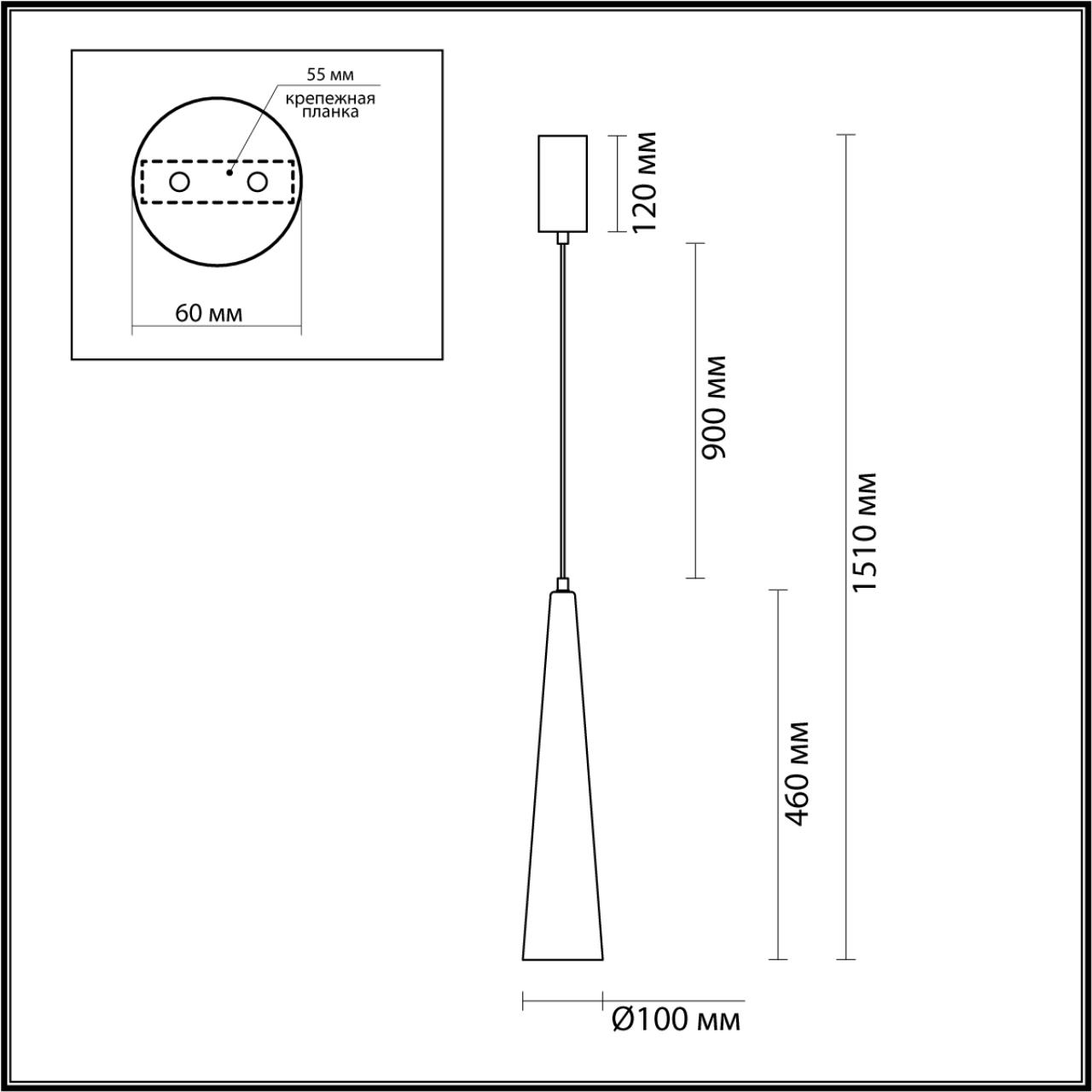 Подвес 10*10*151 см,  LED*W, 3000 К, Odeon Light Lump, золотой 5043/12L