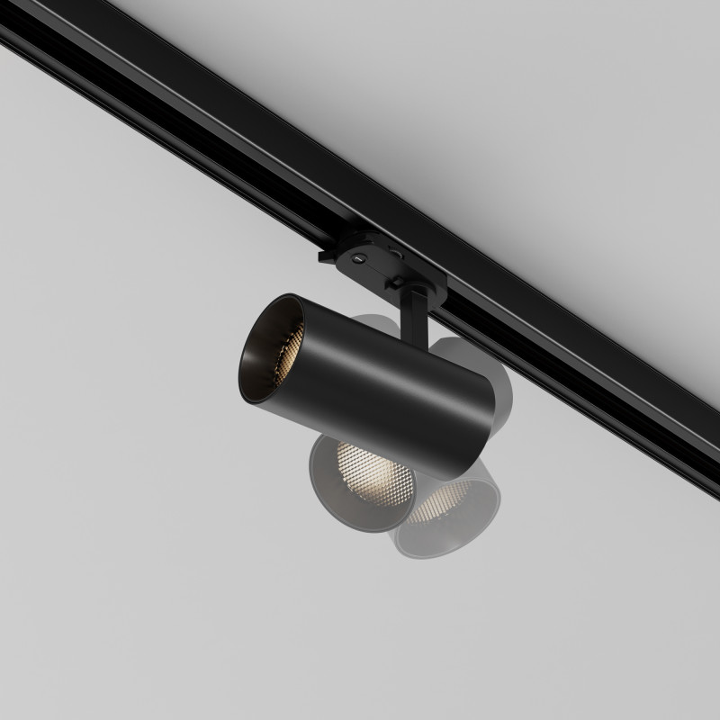 Трековый трехфазный светильник 6 см, 12W, 2700-5000K, Maytoni Technical Three phase track system Trinity Focus Led TR197-3-12WCCT-M-B, черный