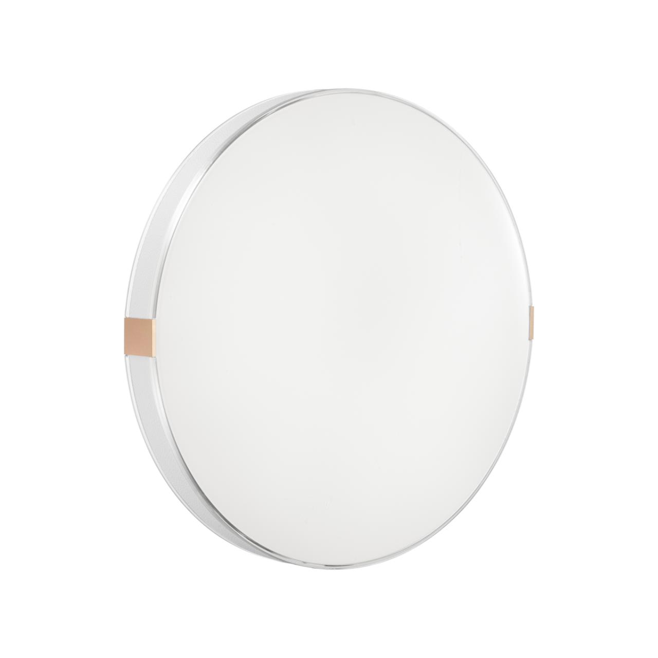 Cветильник 39,3*7,3 см, LED 48W, 4000 К, IP43, белый/серебристый/золотистый, пластик Sonex Otiga White, 7676/DL