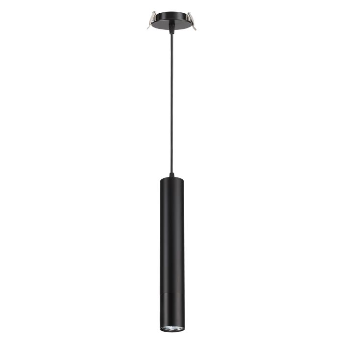 Встраиваемый подвесной светильник NOVOTECH PIPE 370403, Ø 5 см, GU10, черный 