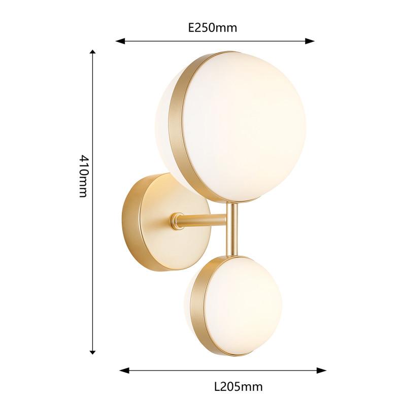 Бра 25*20,5*41 см, LED, 15W, 4000К, Favourite Asterismo 4448-2W золотой