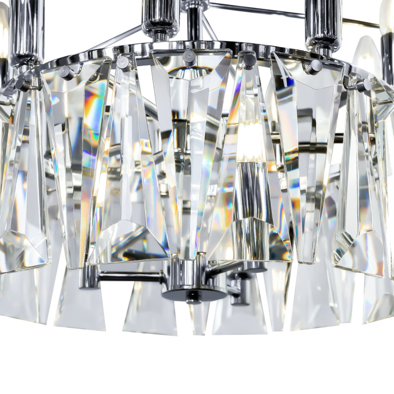 Подвесная люстра Maytoni Puntes MOD043PL-12CH, диаметр 68 см, хром