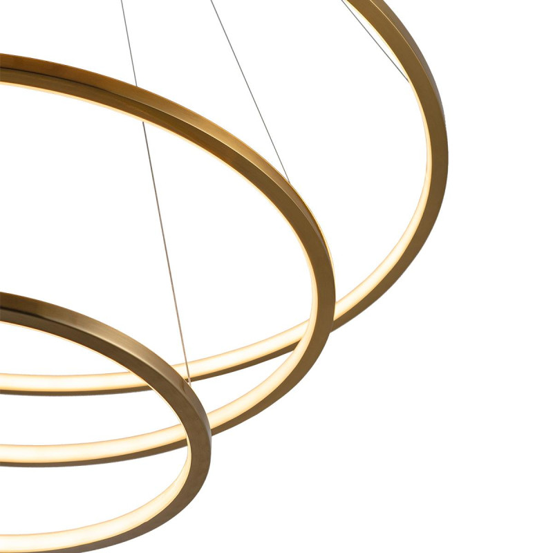 Подвесной светодиодный светильник Loft IT Ring 10015/3, 54W LED, 3000K, диаметр 80 см, золото