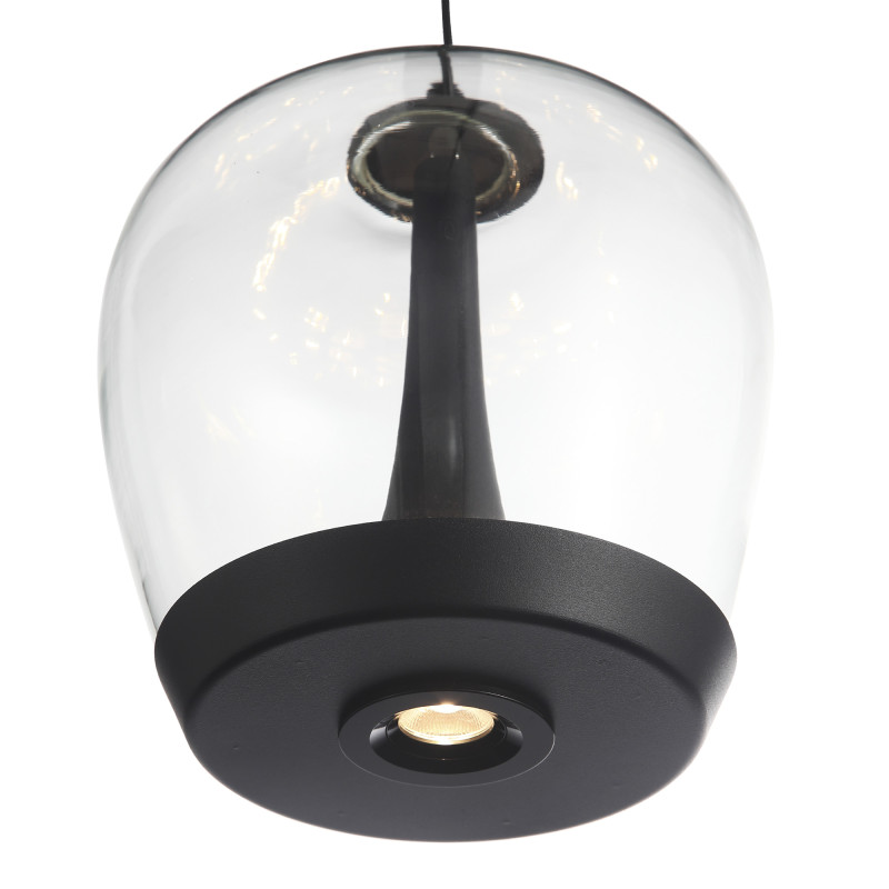Подвесной светильник 20*200 см, LED, 17W,  3000К, ST-Luce Ripple SL6014.423.01 черный