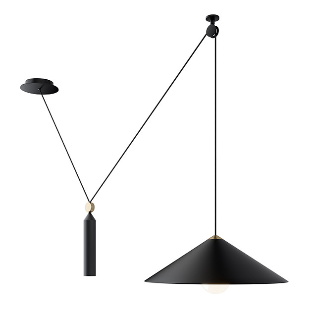 Светильник подвесной Maytoni Peso P080PL-01B, черный