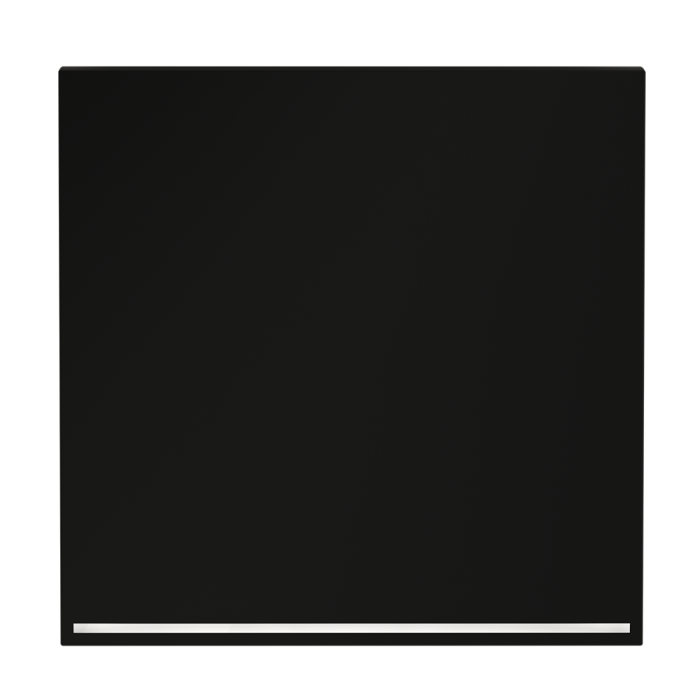 Клавиша для выключателя/переключателя одноклавишного с подсветкой, черный матовый Voltum S70 VLS000208, Пластик Soft touch