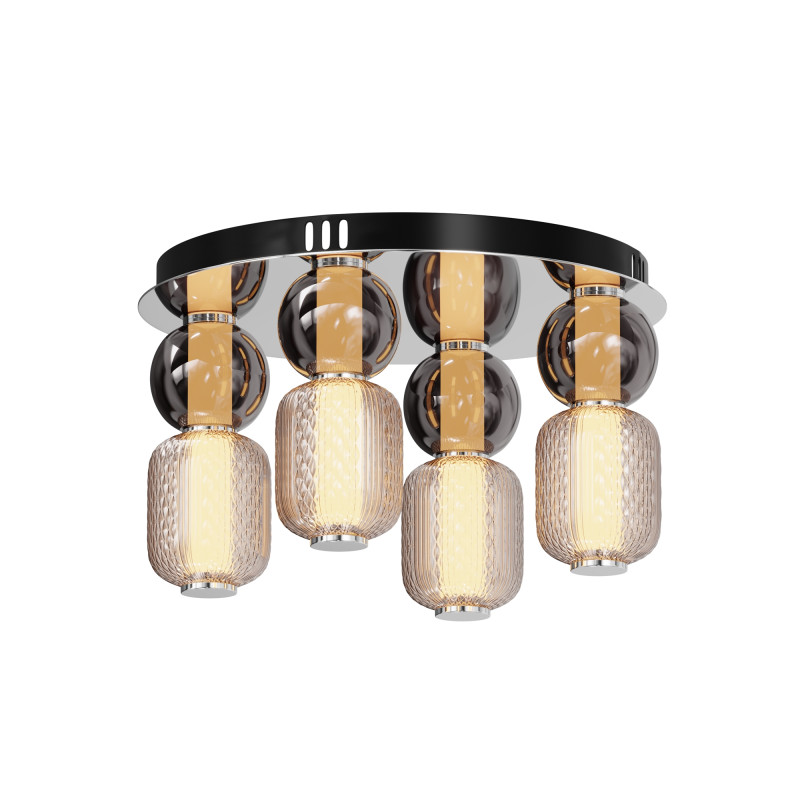 Накладная люстра 43*43*25,5 см, LED, 60W, 3000К, Maytoni DROP MOD273CL-L60CH3K хром