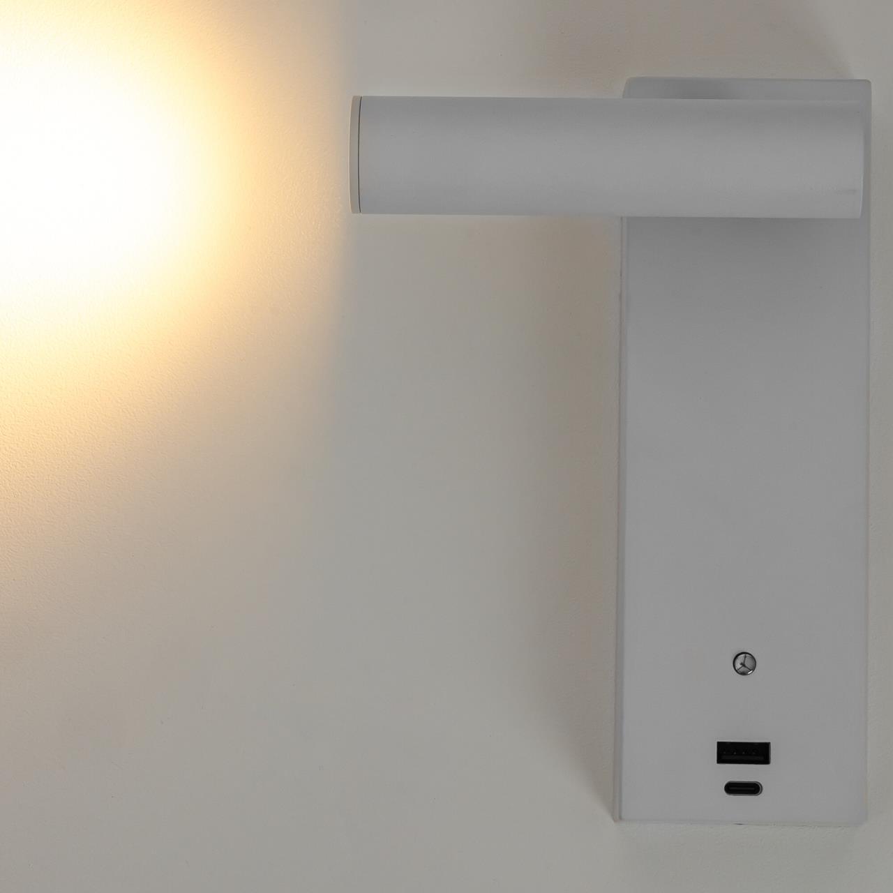 Светильник 18 см, 3W, 3000K, Citilux Декарт CL704430 LED USB, белый