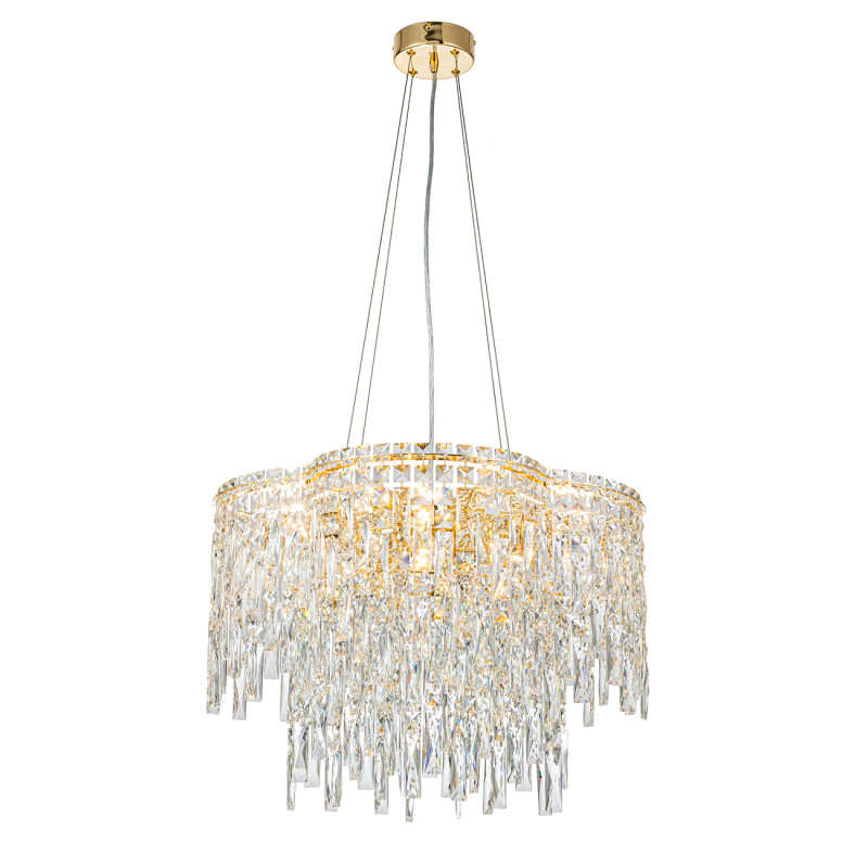 Люстра *60*120 см, 12*E14*40W, Indigo Crystal V000444, золотой, 12041/12P Gold