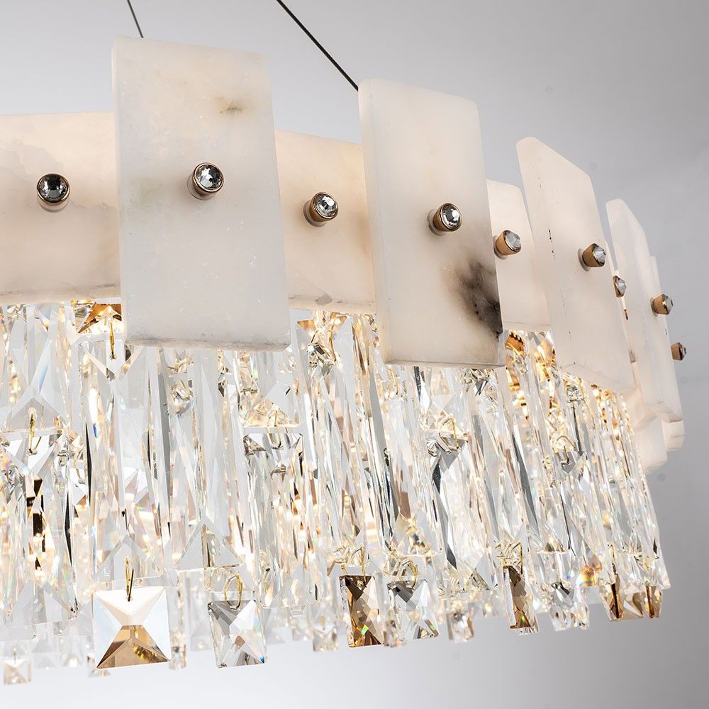 Подвесная люстра 80*50/100 см, LED 65W 3000-6500К MODELUX premium ML.6980.800P GD золото