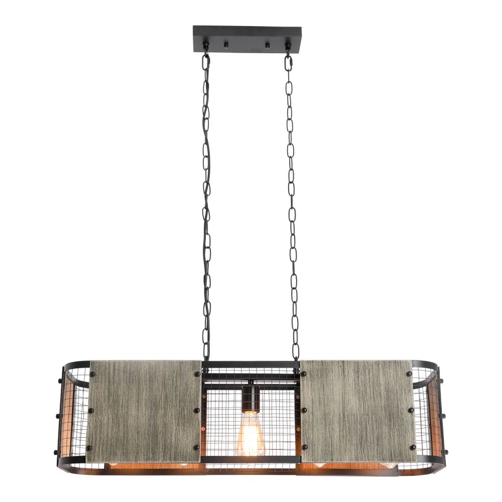 Линейно-подвесной светильник *80*55-160 см, 5*E27*60W, Lussole  LSP-6075, черный