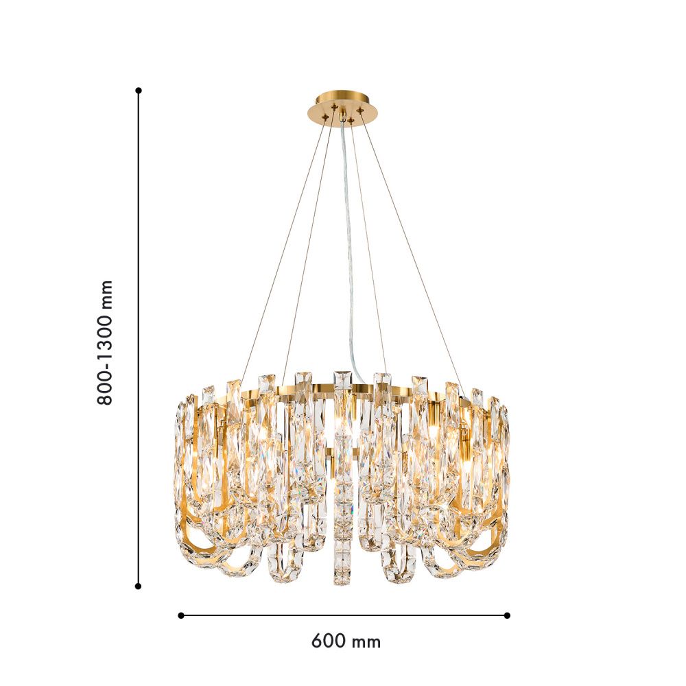 Люстра *60*80-130 см, 14*G9*40W, Favourite Infinity 4721-14P, золотой