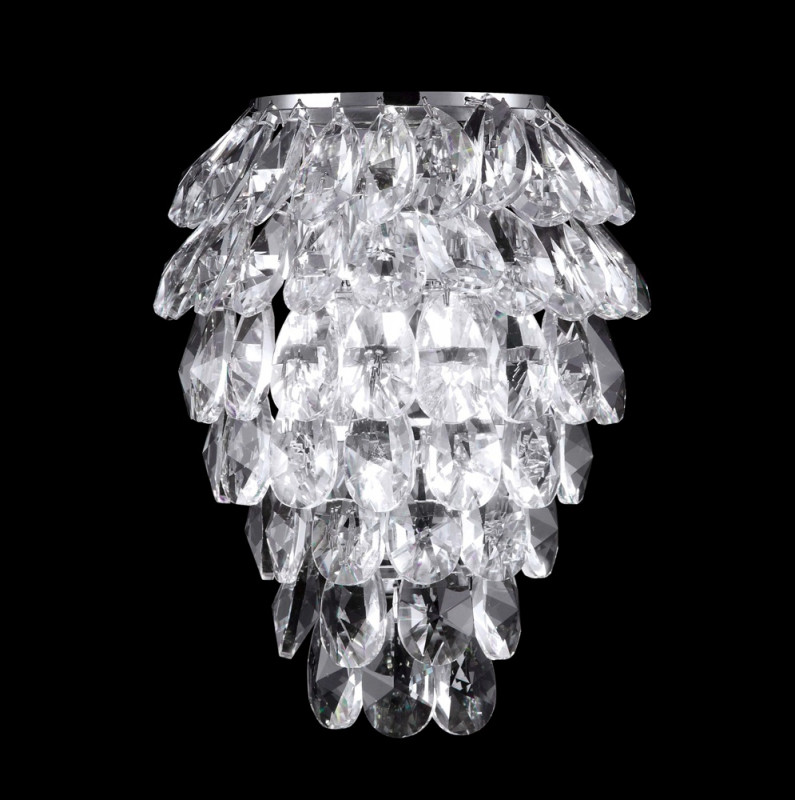 Бра 19*13 см, Crystal Lux CHARME AP3 CHROME/TRANSPARENT Хром