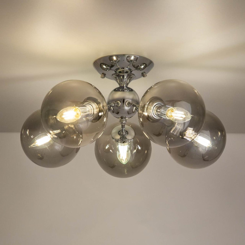 Потолочная люстра Citilux Томми CL102150, диаметр 40 см, хром