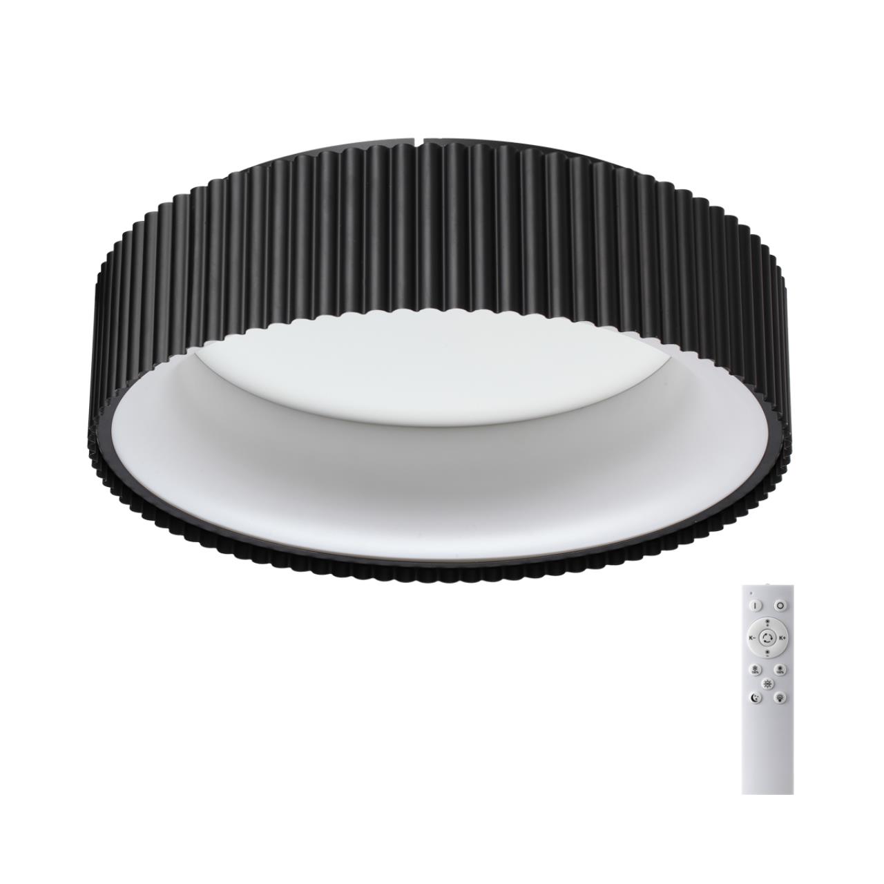 Потолочный светильник *46*13,5 см, LED 1*56W, 3000-4000-6500 К, Sonex Sharmel 7712/56L, белый/черный