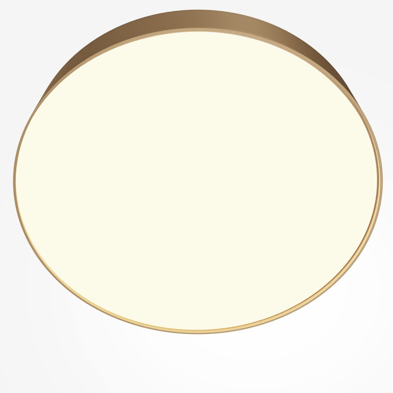 Накладной светильник 40*40*6 см, LED, 45W, 3000К, Maytoni Technical Zon C032CL-45W3K-RD-MG золото матовое