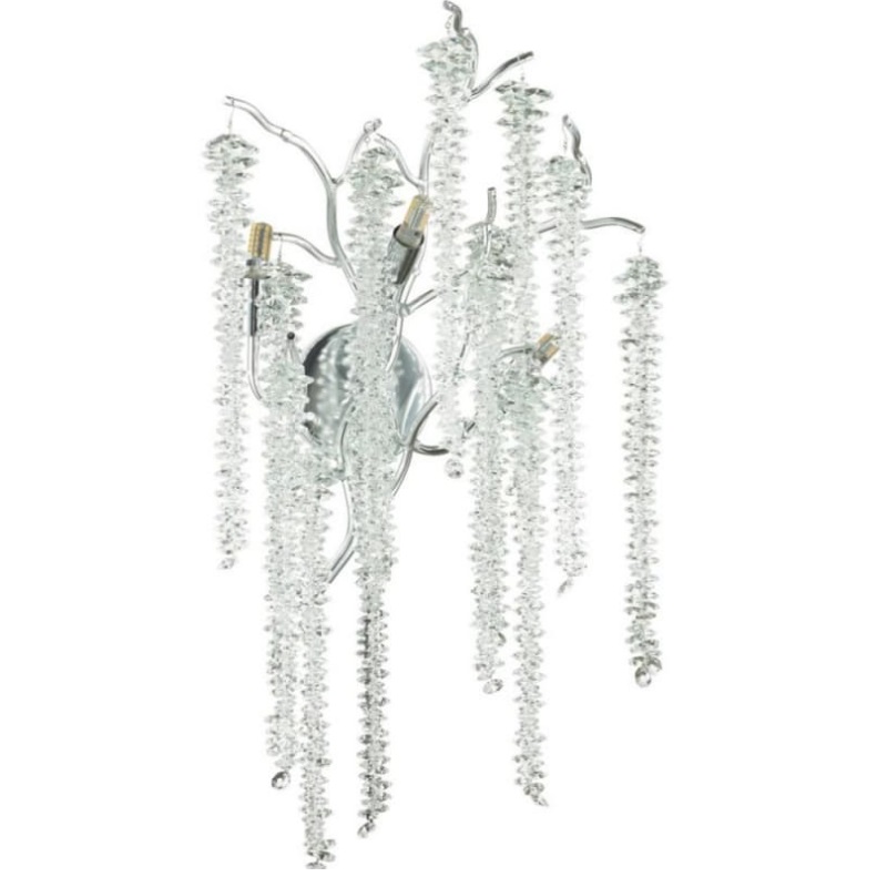 Светильник настенный DZN-5593 СЕРЕБРО / ПРОЗРАЧНЫЙ  3/G9/40W FLOWING 24-12