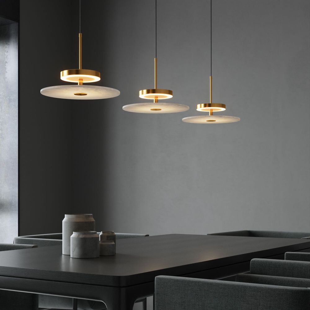 Подвесной светильник 30*30*22-173 см, LED*21W, 3000K, Eurosvet Thasos 40342 LED, латунь, a069277