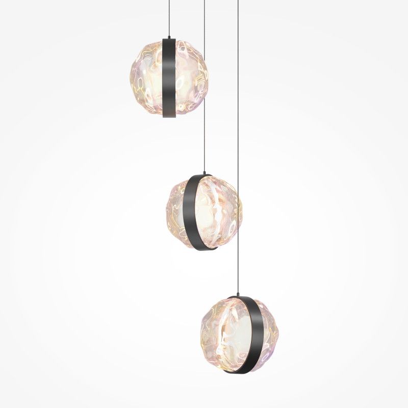 Каскадная люстра 38*38*323 см, LED*15W, 3000K, Maytoni Misterio MOD379PL-L17B3K, черный