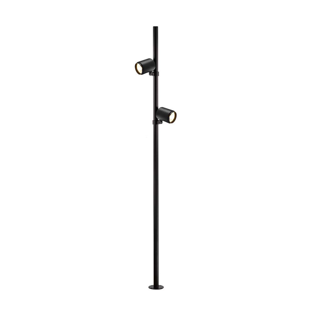 Уличный столб 10*200 см, 2*LED, 12W, 4000K, Favourite Securitas 4638-2F, черный матовый