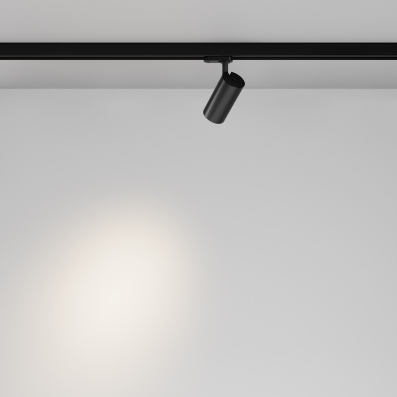 Трековый трехфазный светильник 6 см, 12W, 2700-5000K, Maytoni Technical Three phase track system Trinity Focus Led TR197-3-12WCCT-M-B, черный