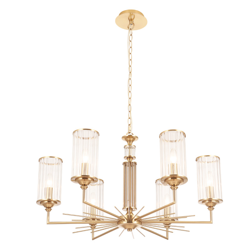 Светильник 77 см, Crystal Lux GLORIA SP6 BRASS, латунь