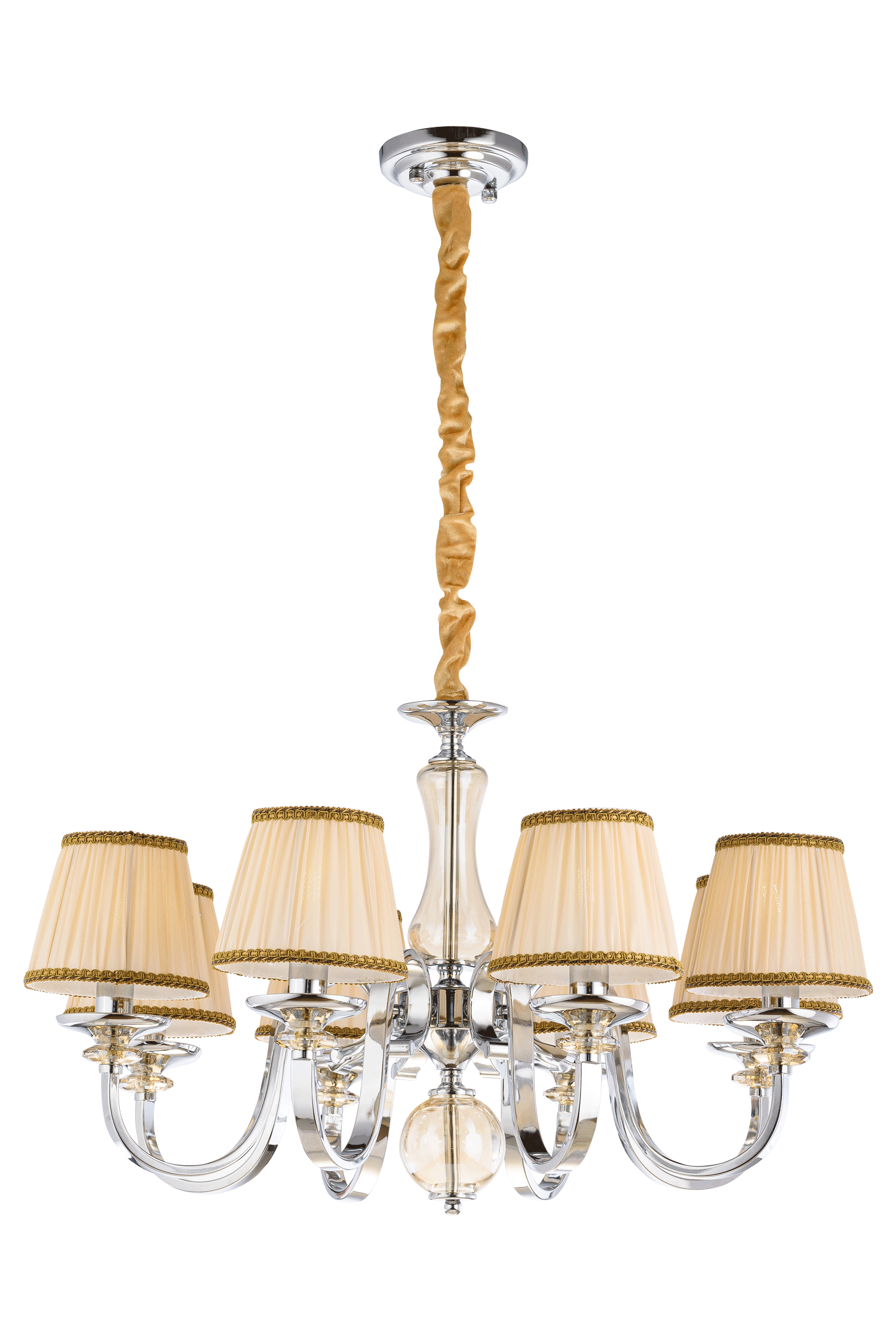 Люстра  720*450-950, 8*E14, 40W NewRgy Модерн 5360R/8 CHR, CHR+CGN