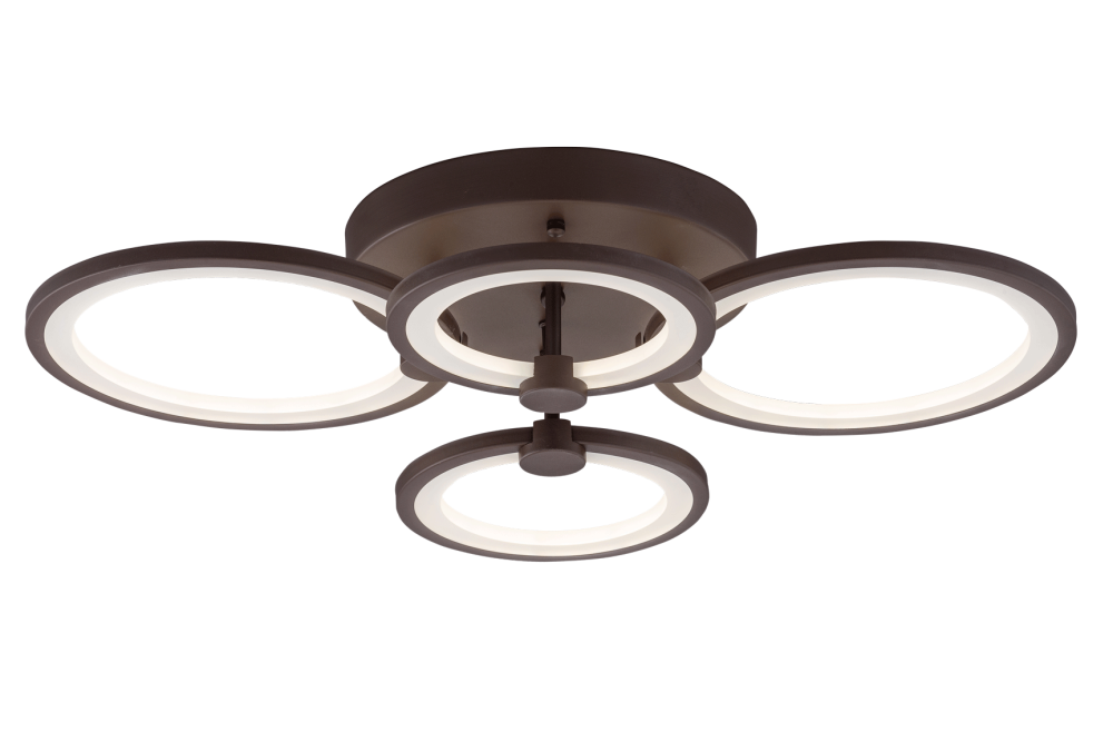 Люстра L550 x W450 x H130, мм, 96W 3000K-6500K, CF (Кофе) Rilon 3010/2+2_CF