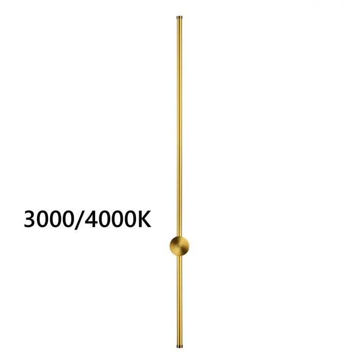 Настенный светильник 100 см, 18W, 3000-4000K, Odeon Light 4335/18WGP, золото