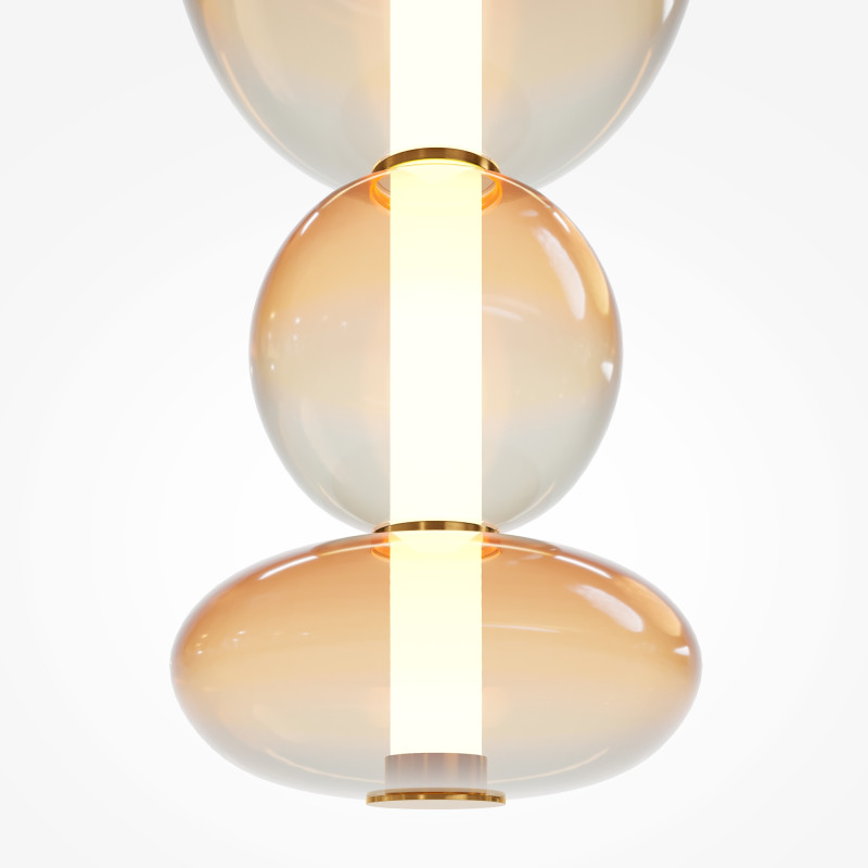 Подвесной светильник 20*20*371 см, LED, 24W, 3000К, Maytoni Futuro MOD307PL-L24BS3K латунный