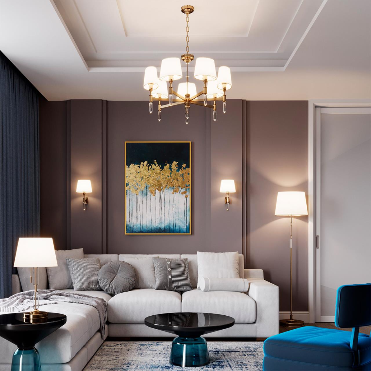 Торшер Odeon Light London 4894/1F Бронза