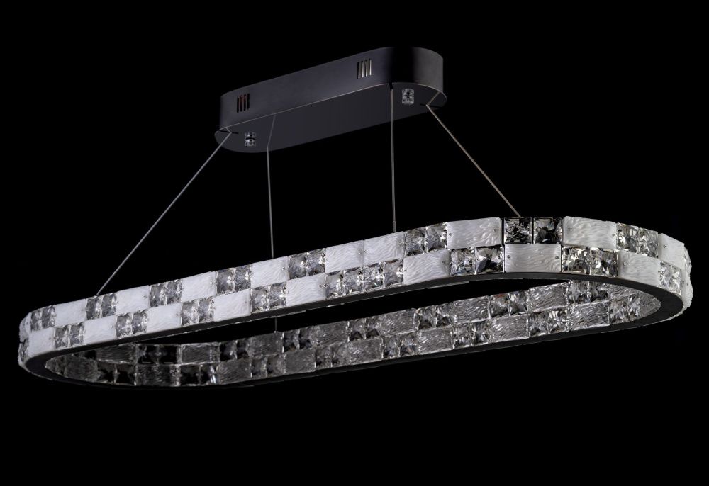 Люстра подвесная *100* см, Led лента*LED*96W, 3300/4200/6500K, Dio D`arte Erbusco Erbusco L 1.5.100x35.100 N, Никель