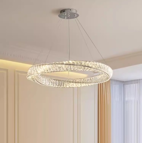 Светильник подвесной светодиодный ElegantLight DZN-8190 ХРОМ  D800/H1200/1/LED/45W/4000K DOMO 24-07