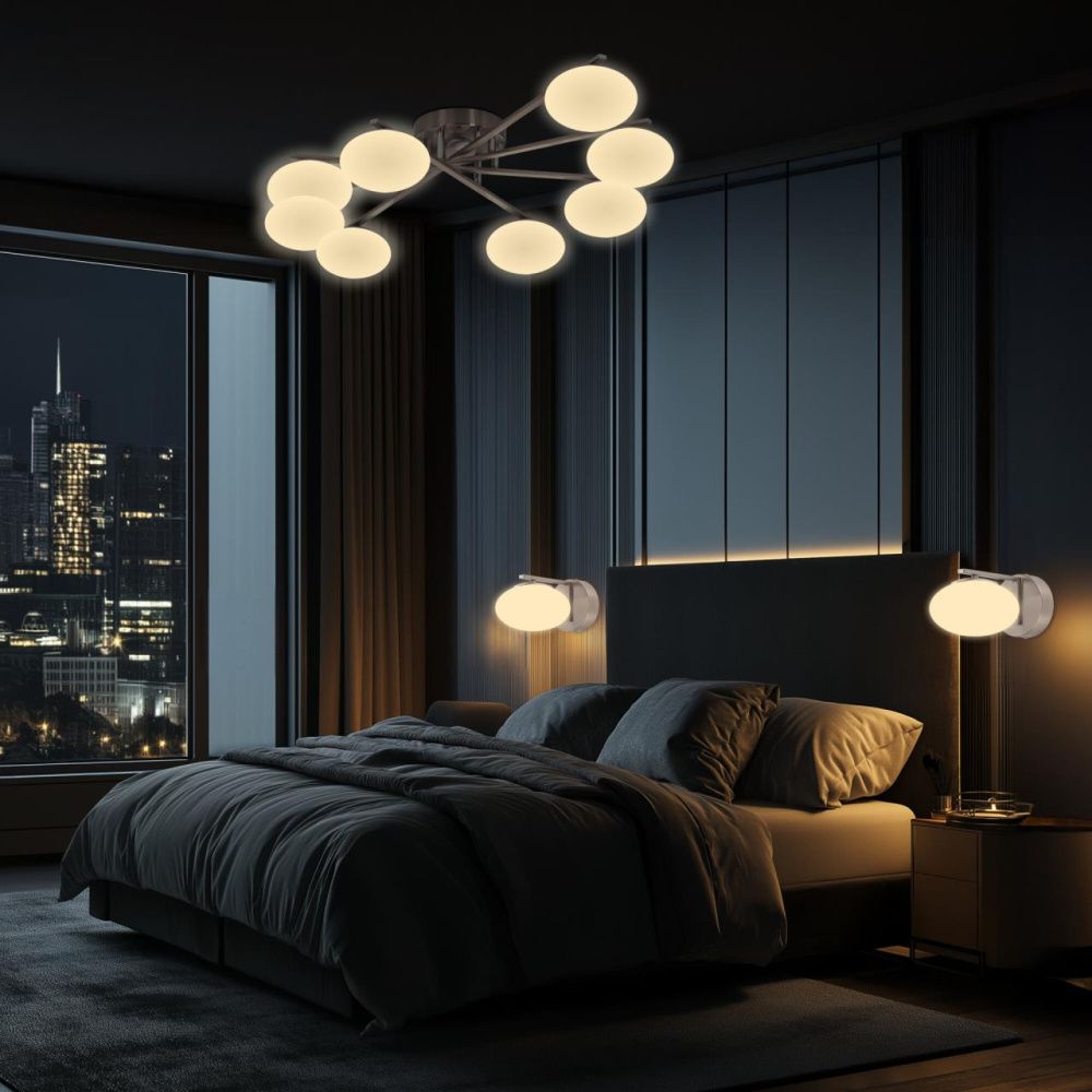 Светильник 110 см, 96W, 3000-5500K, Citilux ATMAN SMART CL226A181 LED RGB, матовый хром