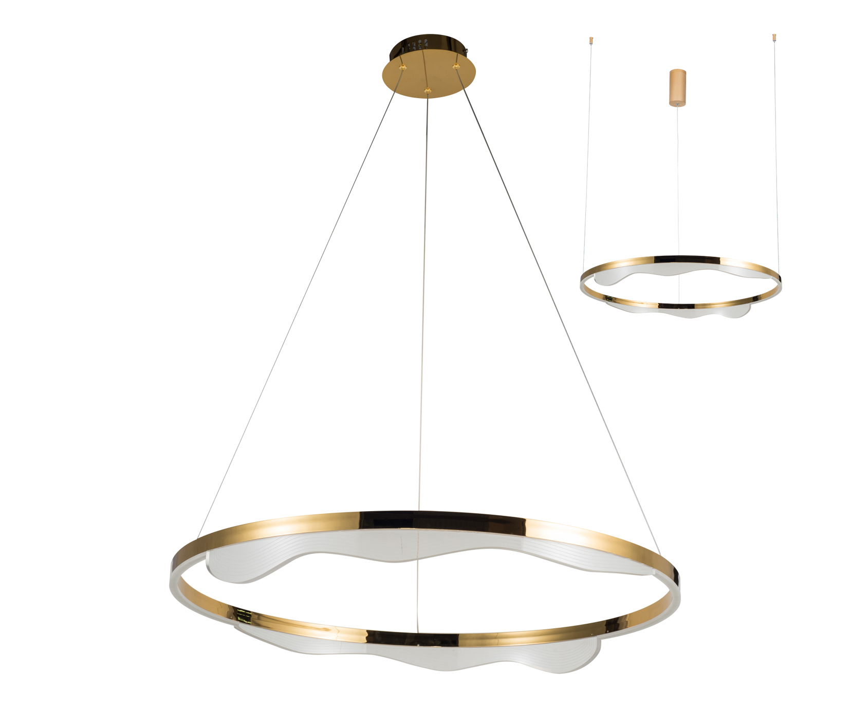 Светильник 80-150 см, 40W, 3000K, 3600 Lm, 10-12 м2 Kink Light Кастела, латунь, 08263-80,36