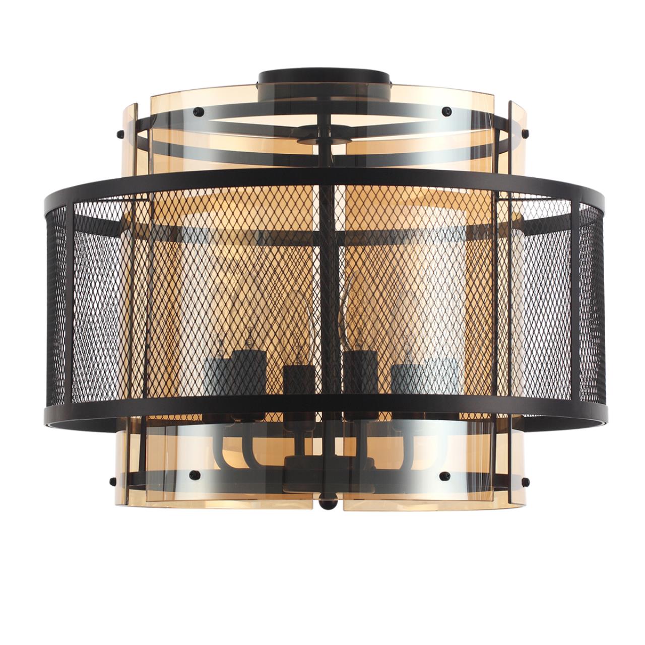 Люстра потолочная 50*38 см, 6*E14 Lumion Zarina 8007/6C черный, золотой