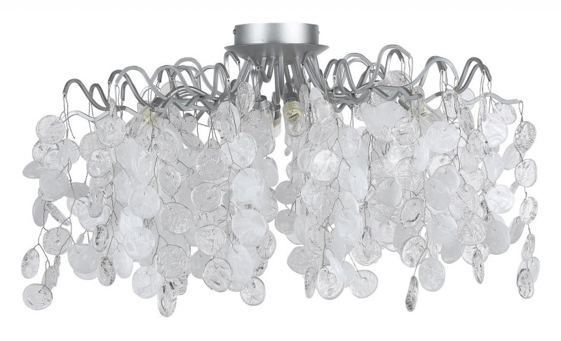 Светильник потолочный 66 см, Crystal Lux TENERIFE PL8 SILVER Серебряный