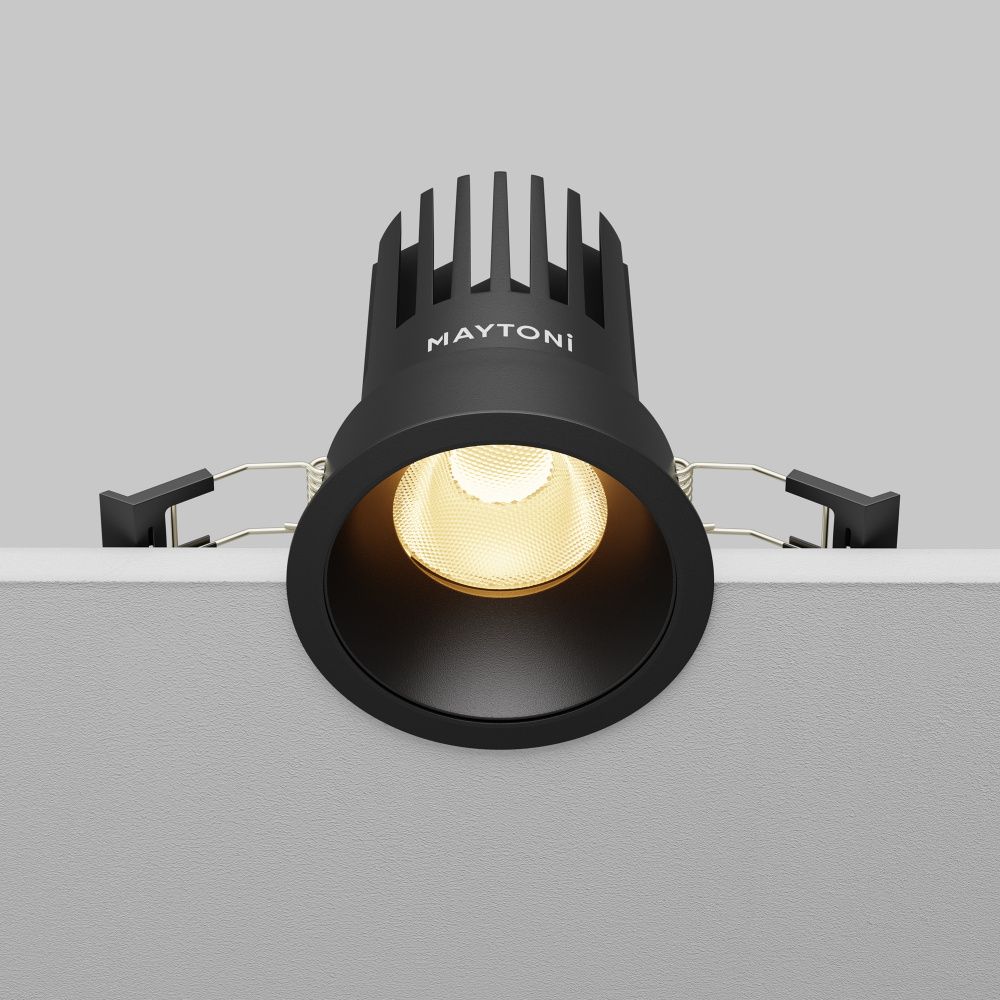 Встраиваемый светильник  DL117-15W-2.7K-B **-9,8 см, *LED*15W, K, Maytoni technical Dip DL117-15W-2.7K-B, Черный