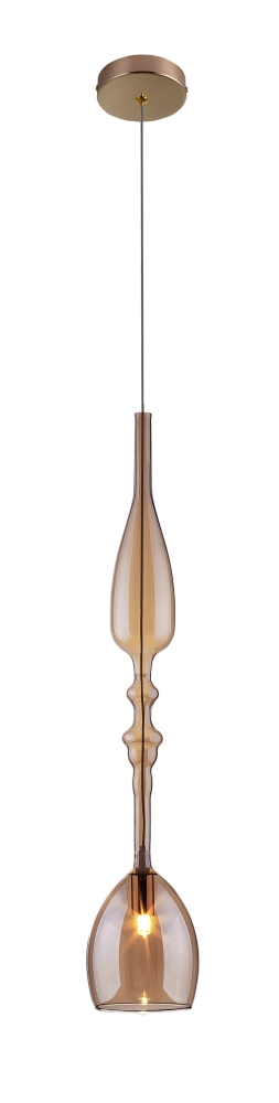 Светильник подвесной 9 см, Crystal Lux LUX NEW SP1 C AMBER Золотой