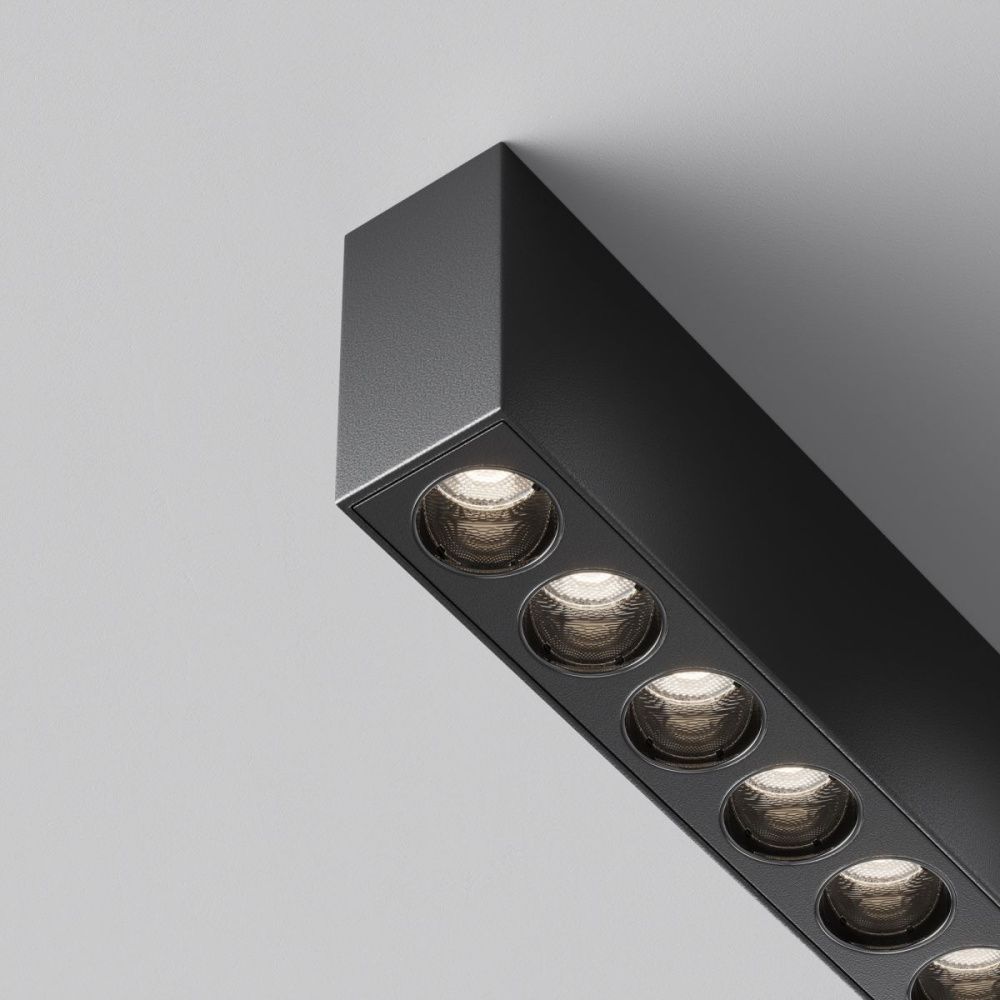 Потолочный светильник 25 см, 20W, 3000-6000K, Maytoni Points C066CL-20W3-6K-B, черный