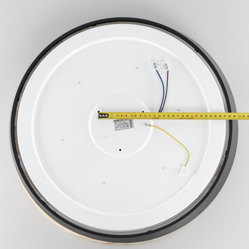 Светильник 52 см, 68W, 3000-5500K, 5800Lm, 21 м2 CL754451G BONNY Черный+Клен LED с пультом