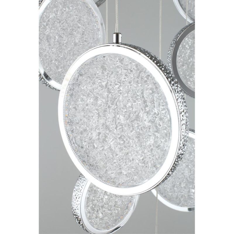 Каскадная люстра 60*60-220 см, 1*LED, 102W, K, Aployt Yulali APL.048.13.102, хром