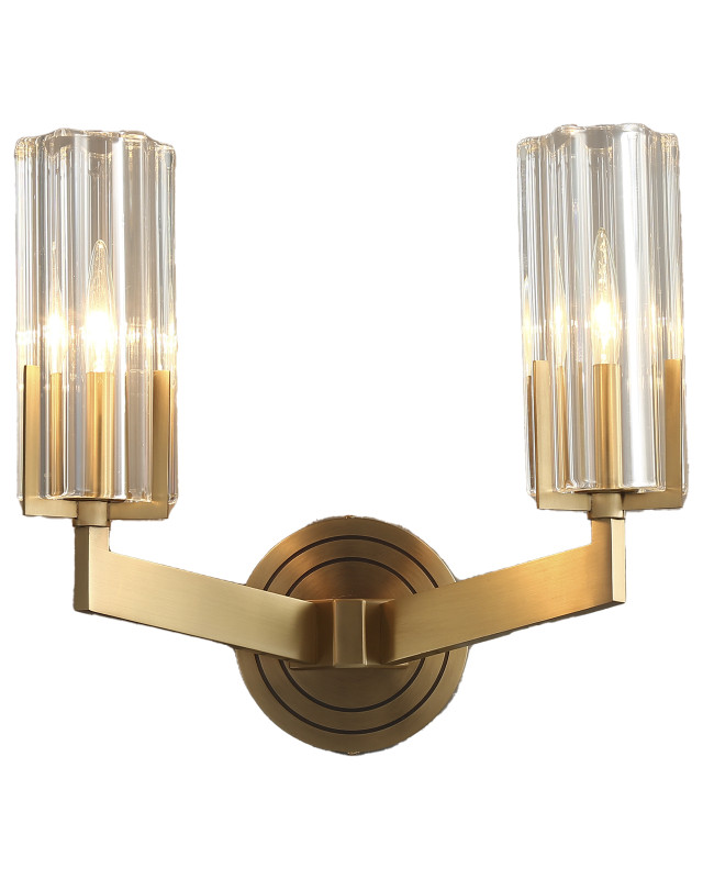 Бра 15*32,5*30 см, 2*E14, 80W, Moderli Brass V11073-2W латунный
