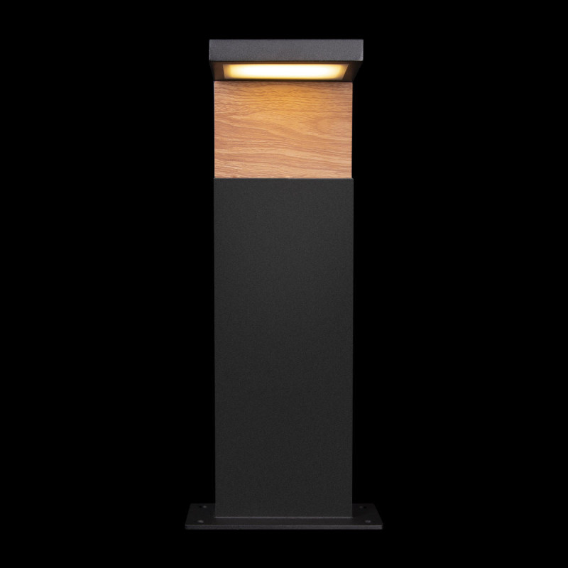 Уличный светильник 10*12 см, 1*LED*5W, 3000К Loft It 100001/400 Oak, Черный, золото
