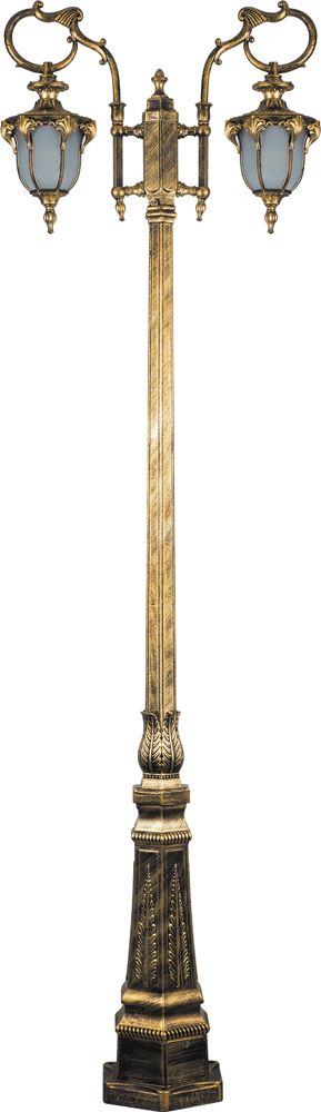 Светильник садово-парковый Feron PL4048 224 см столб шестигранный , черное золото