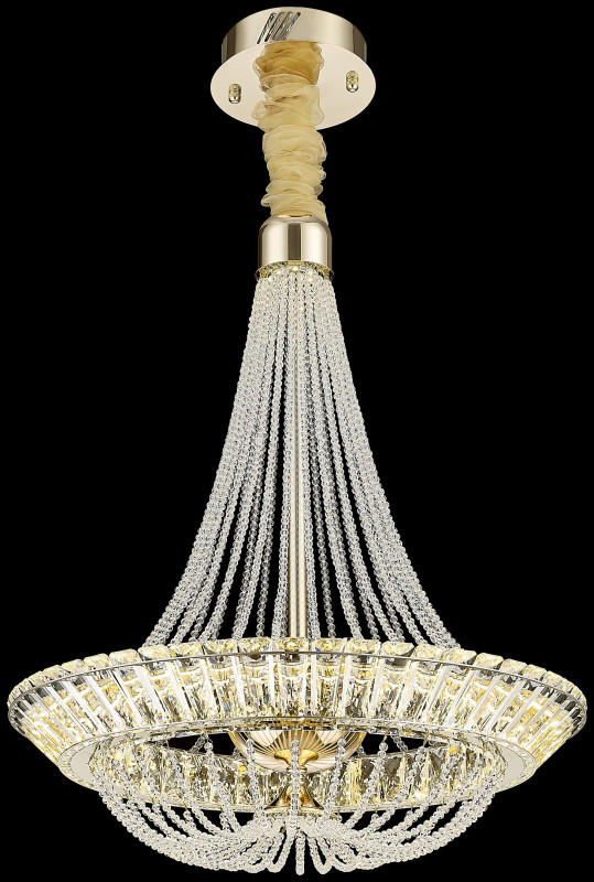 Подвесная люстра 60*112 см, LED, 50W, 3000К, Wertmark DARIA WE103.60.303 золотой