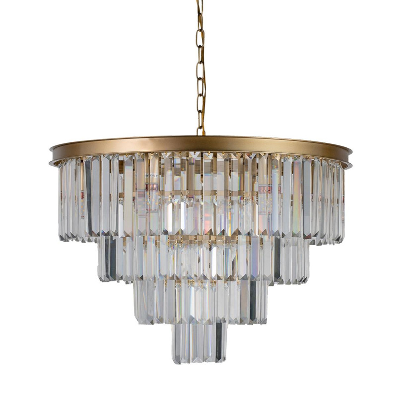 Подвесная люстра Loft IT Prism Clear 10019/600C, диаметр 60 см, золото