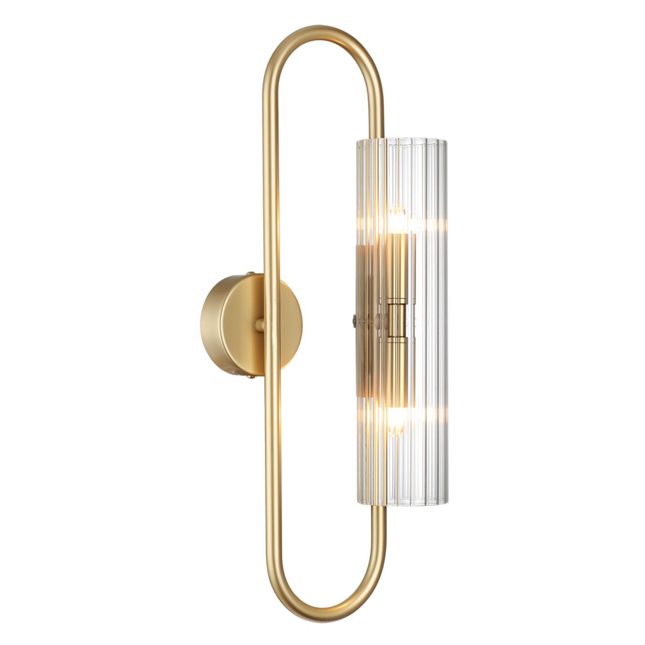 Бра 17,5*40 см, 2*G9 Lumion TORONTO 6560/2W золотой, прозрачный