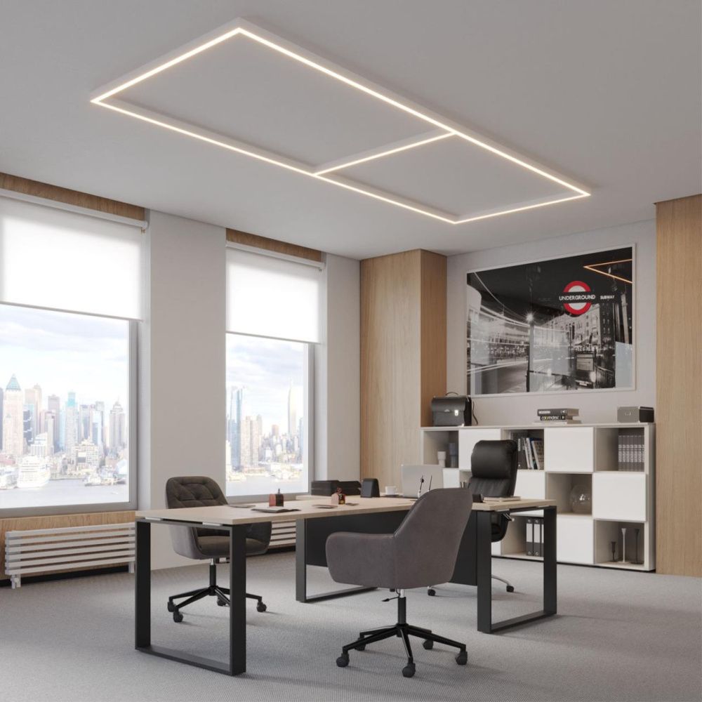 Светильник 61*4*6- см, 1*LED*20W, 3000/4000/6000K, Novotech Fatto Over 359602, белый,  линейный с переключателем цветовой температуры