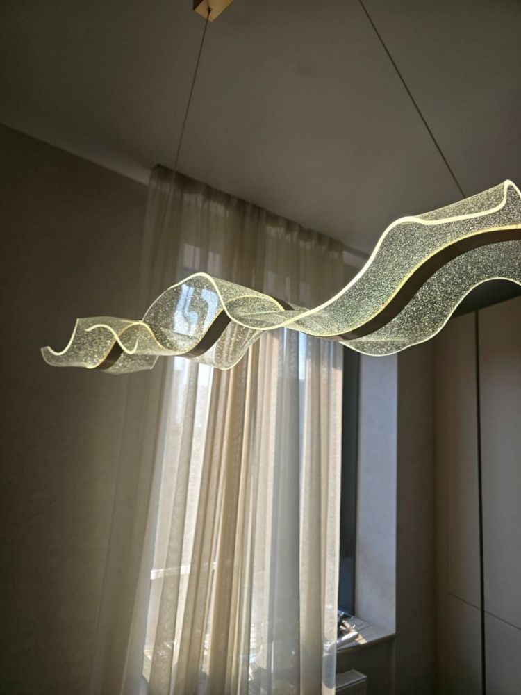 Подвесной светильник 100*30*50-150 см 40W, 4000K, 13 м2, Aployt VIOLA APL.659.03.40, латунный